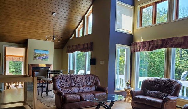 Beautiful chalet with amazing view, hot tub,hiking,ski,privacy