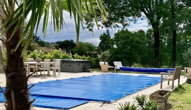 Beautiful Chateau with heated pool on the edge of a village location