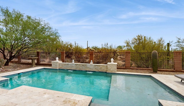 Beautiful contemporary home with gorgeous views, private pool, & gas grill