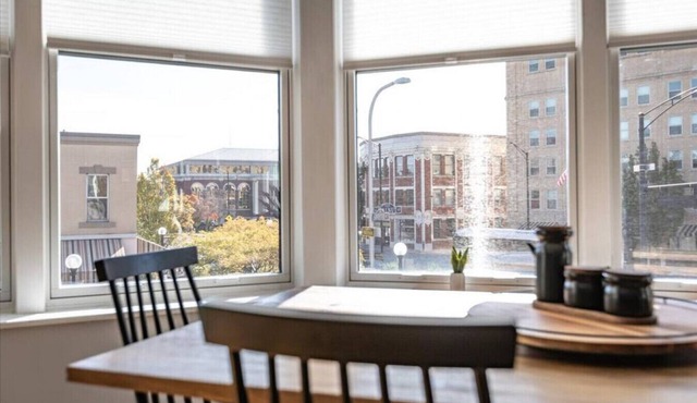 Beautiful corner view loft in downtown Champaign.