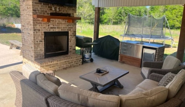 Beautiful farm home with pool, outdoor living space and pond