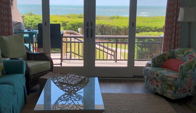 Beautiful First Floor Oceanfront Condo Steps to Beach and Pool