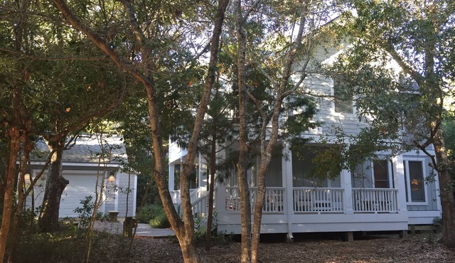 Beautiful forest home within walking distance to the maritime market and beach!