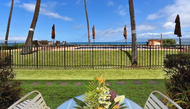 Beautiful ground floor with Views! Steps to Ocean and Pool #117