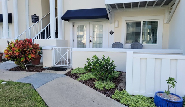 Beautiful Ground Floor Ocean Front condo in Cape Canaveral on a Private Beach.