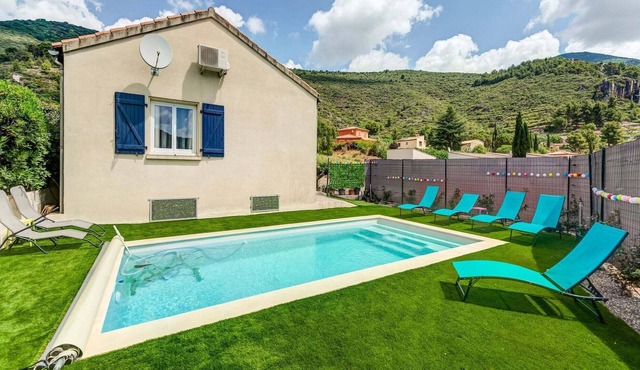 Beautiful holiday home in Roquebrun with swimming pool