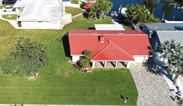 Beautiful home on a deep water canal leading to the Gulf of Mexico.