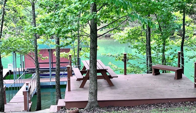 Beautiful home with private boat slip & dock just down the road.
