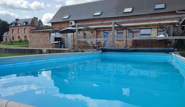 Beautiful house not overlooked, swimming pool, sauna, jacuzzi, billiards, 2h from Paris