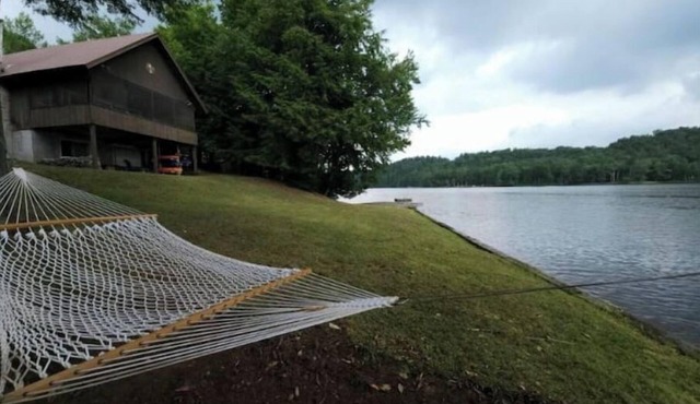 Beautiful house on the lake with a boat launch.