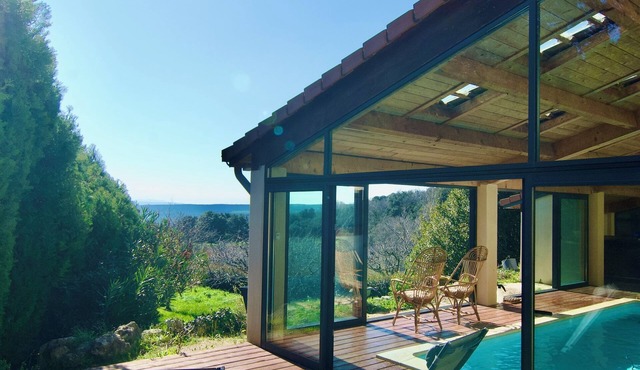Beautiful house with heated pool, haven of greenery.