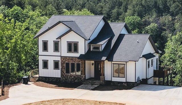 Beautiful lake house on quiet cove with stunning views.