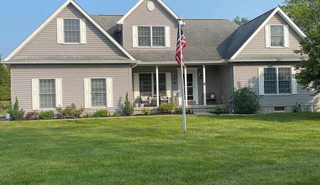 Beautiful lake view home nestled in the vineyards of North East Pa.