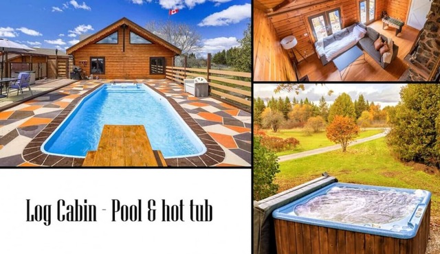 Beautiful log cabin escape - with hot tub & pool