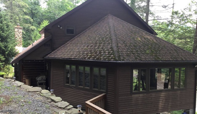 Beautiful Log Home on the Loyalsock Creek ”2018 Pa river of the year”