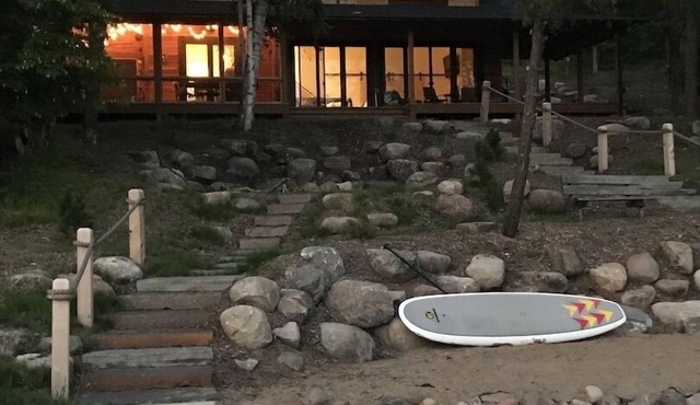 Beautiful, modern cabin on quiet Rush Lake bay