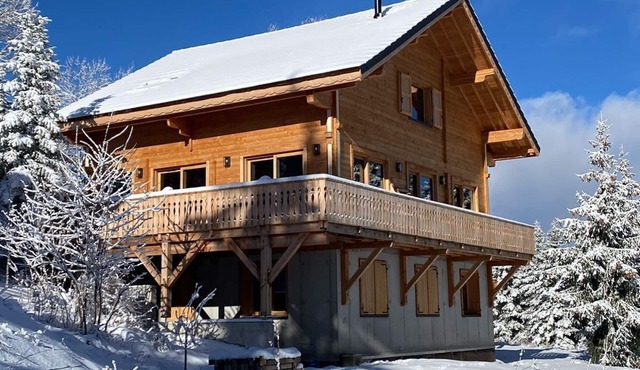 Beautiful modern chalet, exceptional mountain and pine views