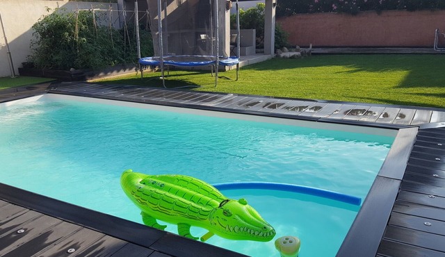 Beautiful modern villa any comfort with swimming pool, beach and river nearby