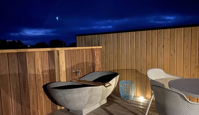 Beautiful new village apartment with roof deck- stone bath, 360 views & more