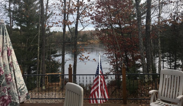 Beautiful northwoods getaway on private lake close to snowmobile trails and town