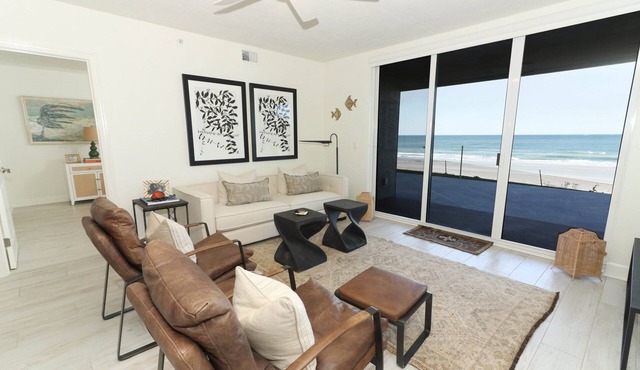 BEAUTIFUL Oceanfront Ground Floor Condo on Ponce Inlet “NON DRIVING” Beach