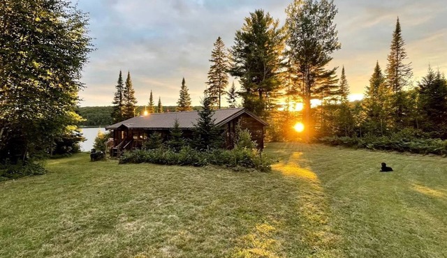 Beautiful Off-Grid Cedar Log Cabin Nestled in the Woods with Direct Access to Duncan Lake for an Unforgettable Getaway in Ontario