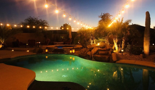 Beautiful private 4 bedroom resort (4th is a Den/Bed combo). Heated pool & spa