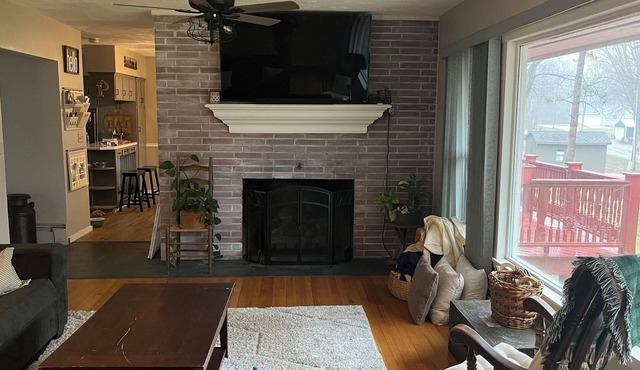 Beautiful ranch with walk out basement on the Tippecanoe river.