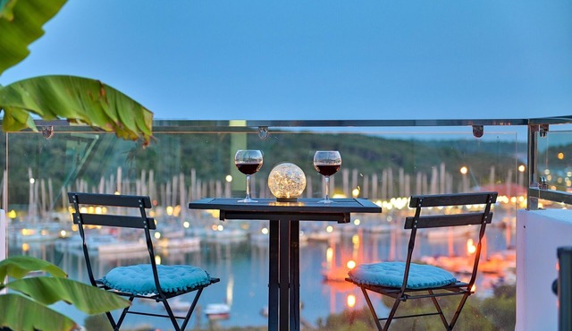 Beautiful sea view over the harbor Marina Veruda