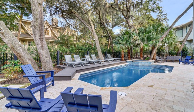 Beautiful & Spacious Third Row Ocean Sea Pines Home with Private Pool & Spa
