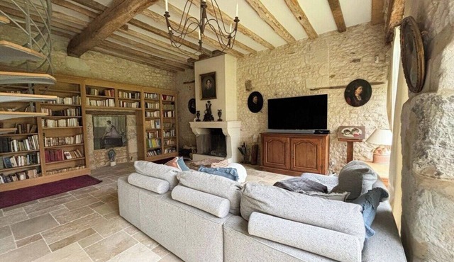 Beautiful stone barn with year-round heated pool Magnificent setting in the heart of the Perche region