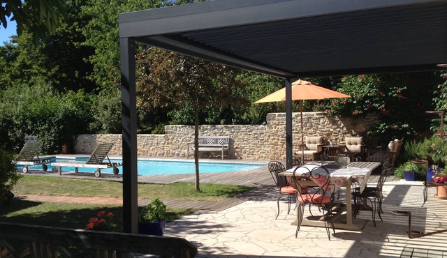 Beautiful stone house with pool.