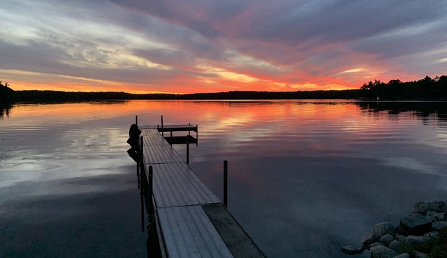 Beautiful sunset views over the lake!
