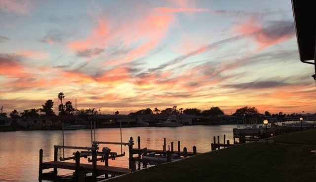 Beautiful sunsets from this ground floor Waterfront Condo - 3 month minimum