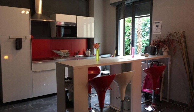 Beautiful T3 "design", 4 *, quiet in the garden, town center -2 bedrooms, 2/5 people