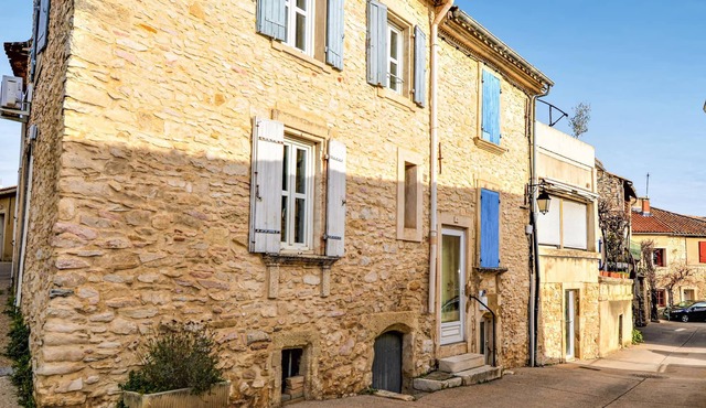 Beautiful terraced stone house in the center of the village.