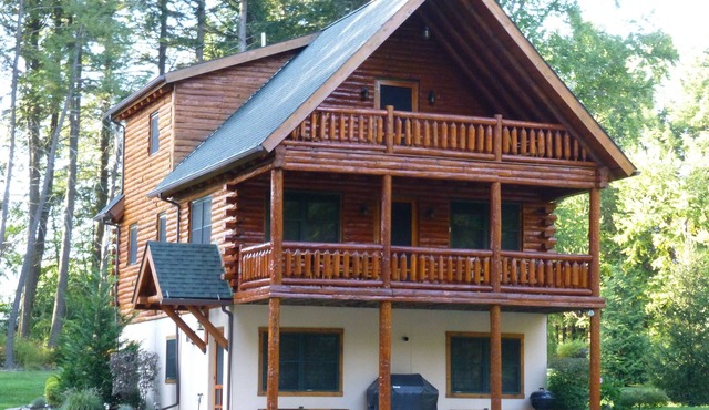 Beautiful, upscale log home located 2 miles from Elk Mountain