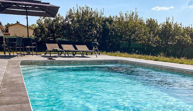 Beautiful vacation home with pool on the edge of the forest.