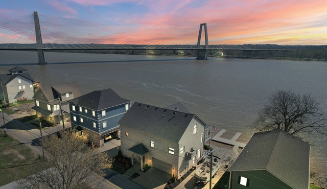 Beautiful views and sunrises overlooking the water. Spacious home with elevator.