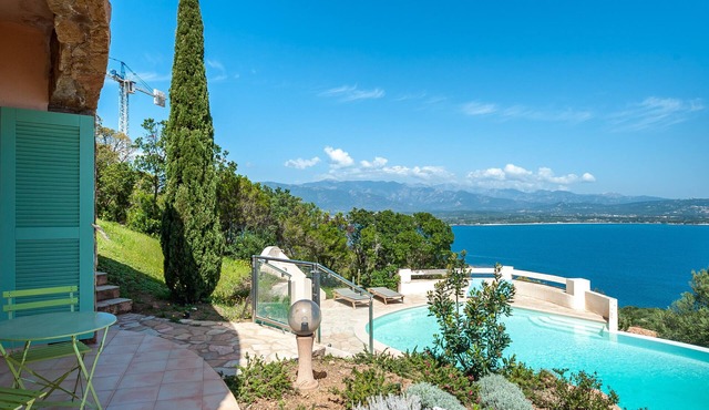 Beautiful villa with panoramic view on sea and mountain