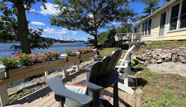 Beautiful waterfront cottage where you feel like you can touch the ships.