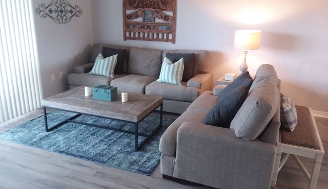 Beautifully redecorated 2 bedroom condo in quiet section of town