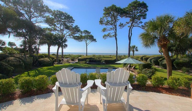Beautifully Decorated Home on one of the prettiest Oceanfront lots in Sea Pines!