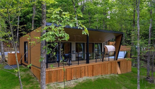 Bel Air Tremblant USHUAIA : 1 CHAMBRE, JACUZZI ET SAUNA