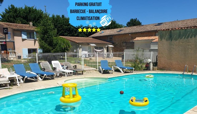 Bel Appartement T2 Climatisé avec piscine Poitiers-Futuroscope-CREPS de Poitiers