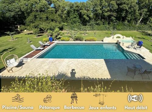 Belle villa provençale et dépendances dans un domaine de 2 Ha piscine, sauna, balnéo