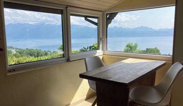 Belmont Sur Lausanne: Studio in a chalet overlooking the lake