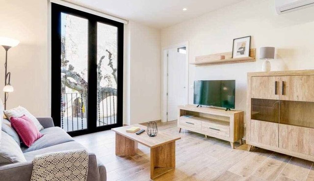 Besalu 1-1 Brand new apt with AC & views on square