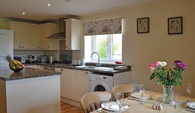 Bespoke lodge situated in a rural setting.