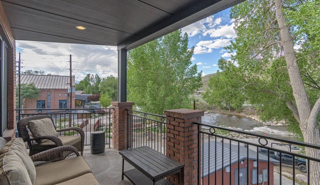 Best location in Salida! 2 River front decks, looks over Arkansas River waterpark!